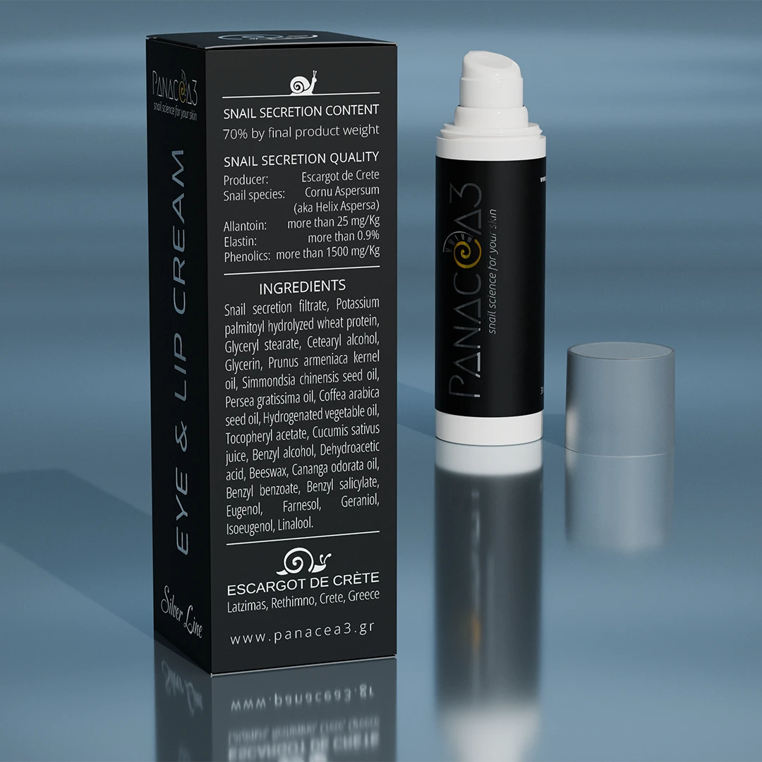 PANACEA3 Eye & Lip Cream from snail secretion 24h, Silver Line
